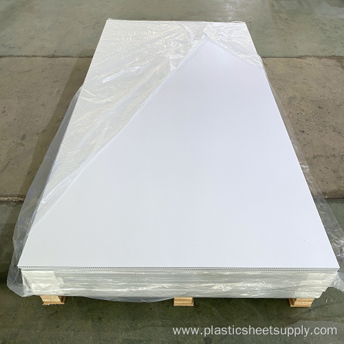 10mm White 48"x96" PP Corrugated Sheet